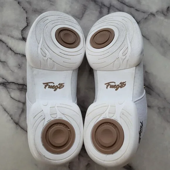 Fuego Dance White Split Sole Shoes Men's 7.5 Women's 9 - Picture 6 of 6